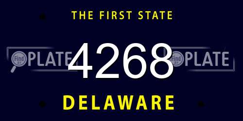 4268 Delaware License Plate