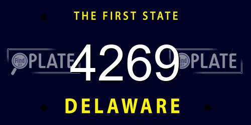 4269 Delaware License Plate