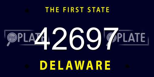 42697 Delaware License Plate