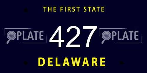 427 Delaware License Plate