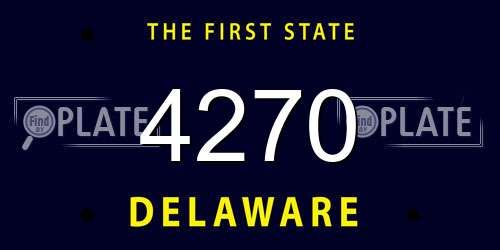 4270 Delaware License Plate