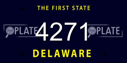 4271 Delaware License Plate