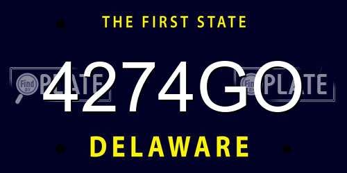 4274GO Delaware License Plate