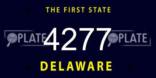 4277 Delaware License Plate
