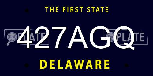 427AGQ Delaware License Plate
