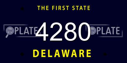 4280 Delaware License Plate