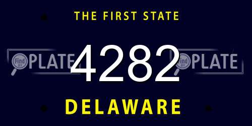 4282 Delaware License Plate