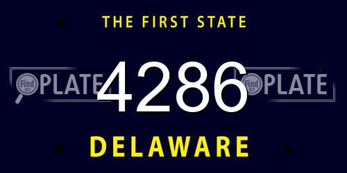 4286 Delaware License Plate