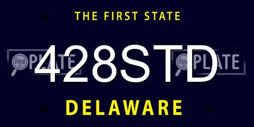 428STD Delaware License Plate