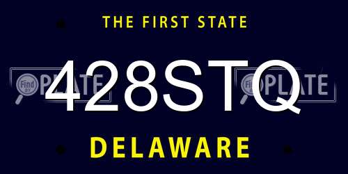 428STQ Delaware License Plate