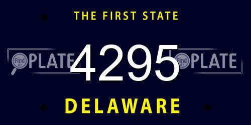 4295 Delaware License Plate