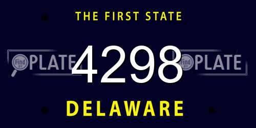 4298 Delaware License Plate