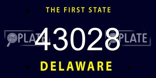 43028 Delaware License Plate