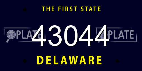 43044 Delaware License Plate