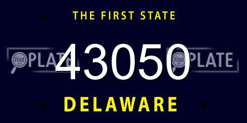 43050 Delaware License Plate