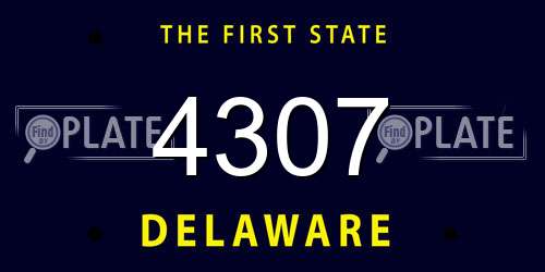 4307 Delaware License Plate
