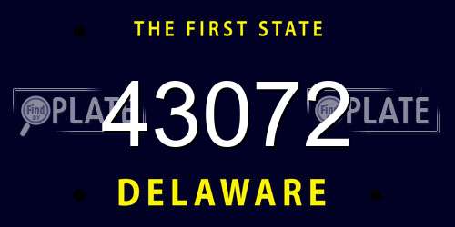 43072 Delaware License Plate
