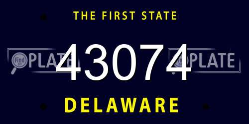 43074 Delaware License Plate