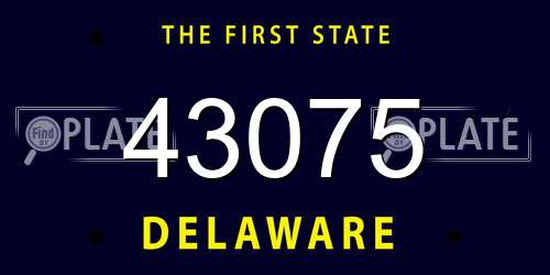 43075 Delaware License Plate