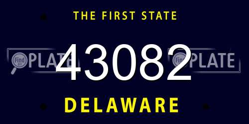 43082 Delaware License Plate