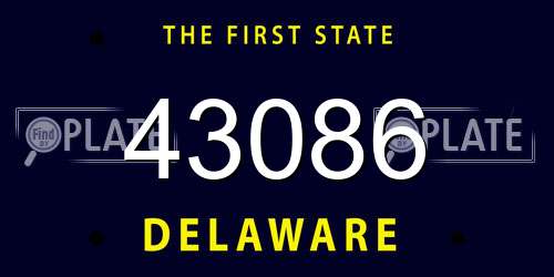 43086 Delaware License Plate