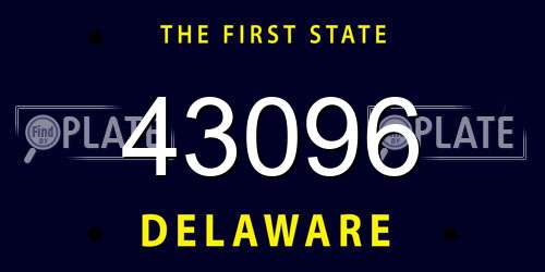 43096 Delaware License Plate