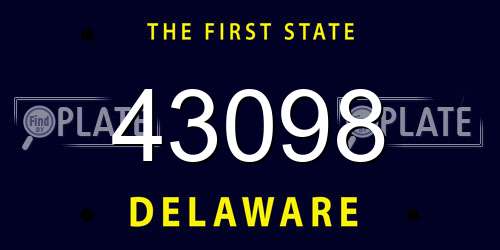 43098 Delaware License Plate