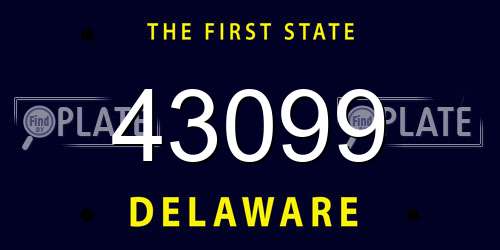 43099 Delaware License Plate