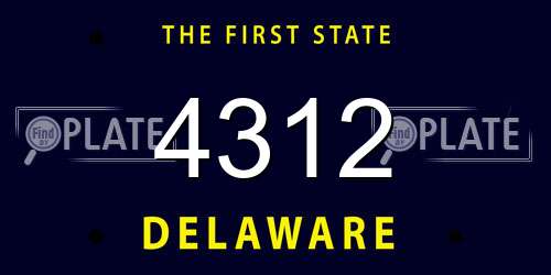 4312 Delaware License Plate