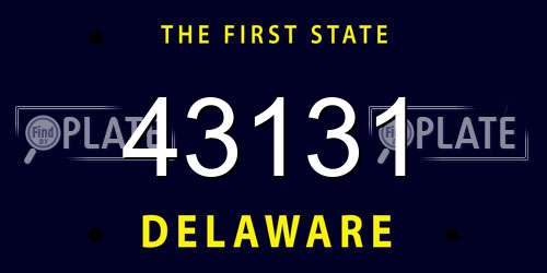 43131 Delaware License Plate