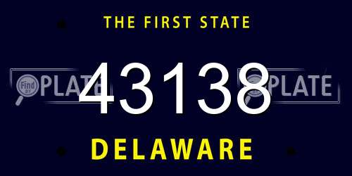 43138 Delaware License Plate