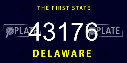 43176 Delaware License Plate