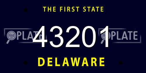 43201 Delaware License Plate