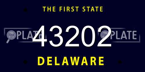 43202 Delaware License Plate