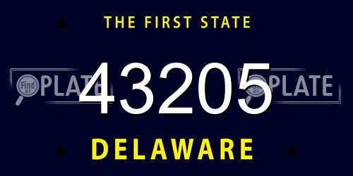 43205 Delaware License Plate