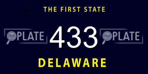 433 Delaware License Plate