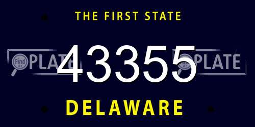 43355 Delaware License Plate