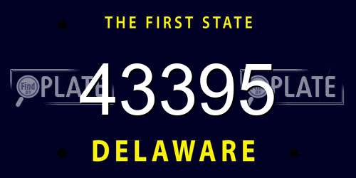 43395 Delaware License Plate