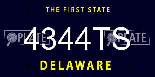 4344TS Delaware License Plate