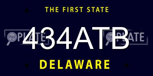 434ATB Delaware License Plate