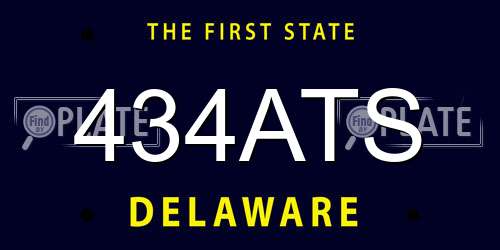 434ATS Delaware License Plate