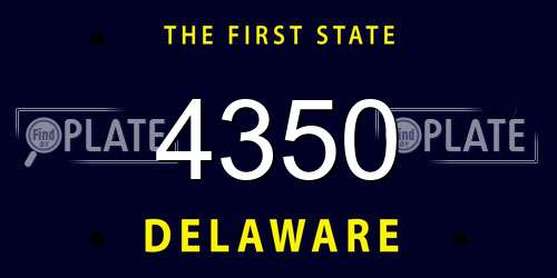 4350 Delaware License Plate