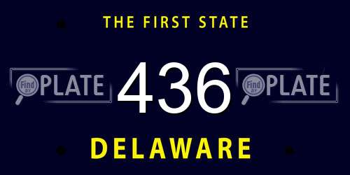 436 Delaware License Plate