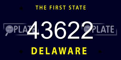 43622 Delaware License Plate