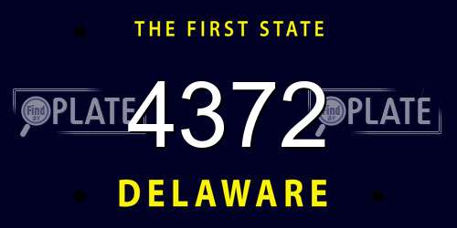 4372 Delaware License Plate