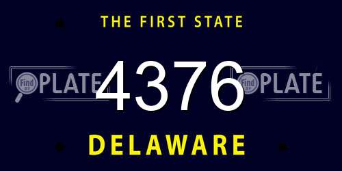 4376 Delaware License Plate