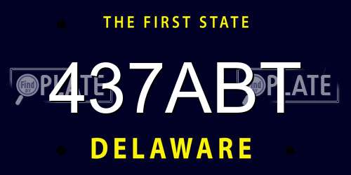 437ABT Delaware License Plate