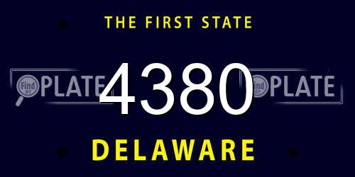 4380 Delaware License Plate