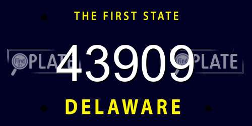 43909 Delaware License Plate