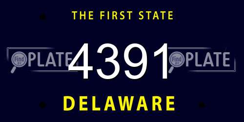4391 Delaware License Plate
